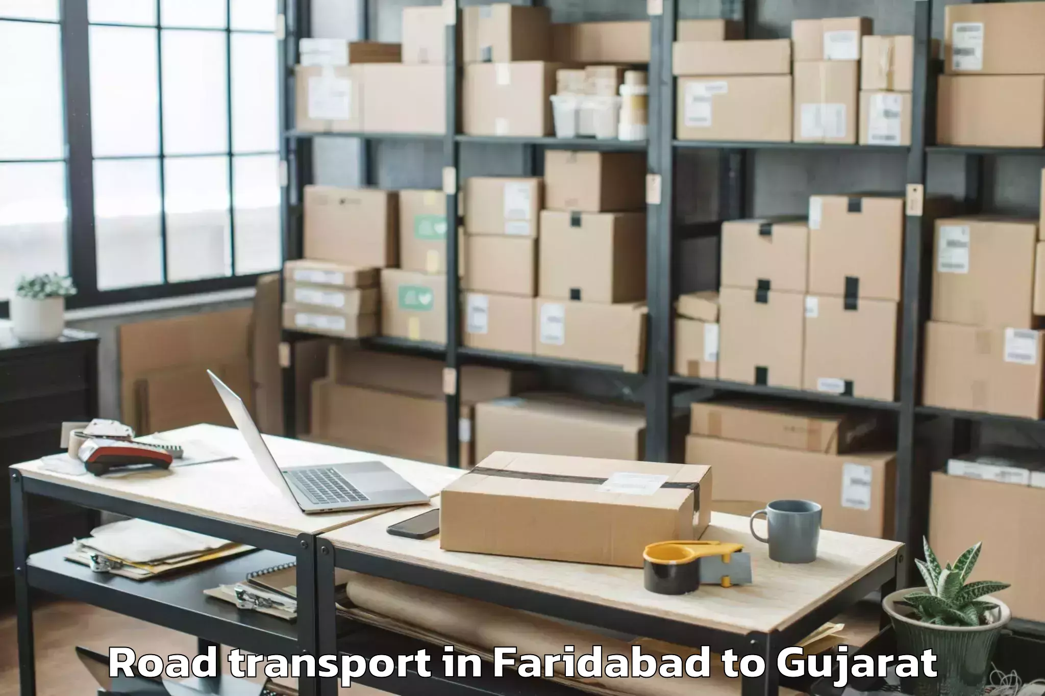 Reliable Faridabad to Dhansura Road Transport